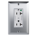 Pass and Seymour Plugtail Tamper-Resistant Decorator Dual Controlled 20A 125V Hospital-Grade Receptacle White (PTTR26362HGCDW)