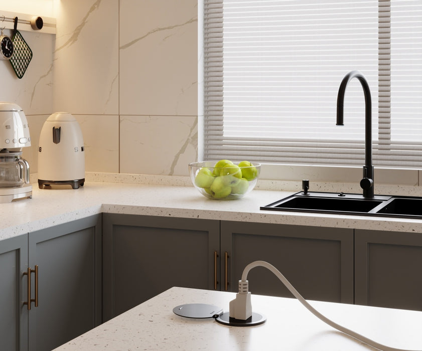 Pass and Seymour Kitchen Countertop Outlet Lid Matte Black (CP498LBK)