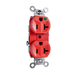 Pass and Seymour Tamper-Resistant Compact Dual Controlled Duplex Receptacle 20A 125V Hospital-Grade Red (TR8300HCDRED)