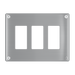 Pass and Seymour Mighty Mac WSP Series Security Wall Plate Decorator Opening 3-Gang 14-Gauge Stainless Steel Brushed Stainless Steel Torx T-20 Head Fasteners (WSP63G1PS)