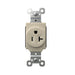 Pass and Seymour Plugtail Tamper-Resistant Receptacle Single 20A 125V Side/Back Wire Light Almond (PTTR5361LA)