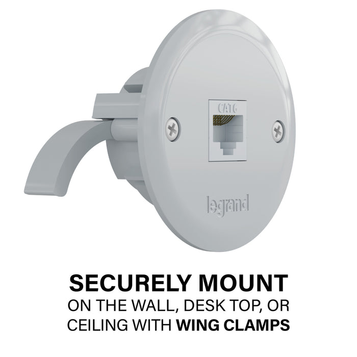 Pass and Seymour Mini Keystone Pass Through Grommet White 2-Pack (HT3401SWH2PK)