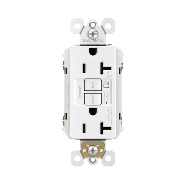 Pass and Seymour Self-Test GFCI Receptacle Tamper-Resistant Alarm Appliance 20A 125V White (2097TRAAPLW)