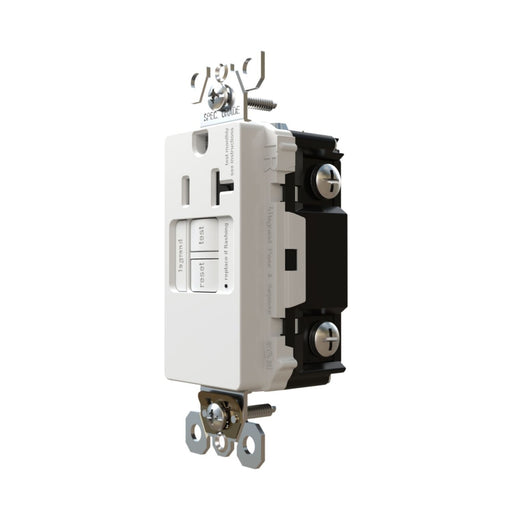 Pass and Seymour Radiant Self-Test Tamper-Resistant Single Appliance GFCI Receptacle 20A 125V White (2097TRSGLAPLW)
