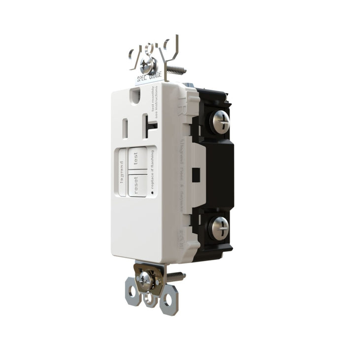 Pass and Seymour Radiant Self-Test Tamper-Resistant Single Appliance GFCI Receptacle 20A 125V White (2097TRSGLAPLW)