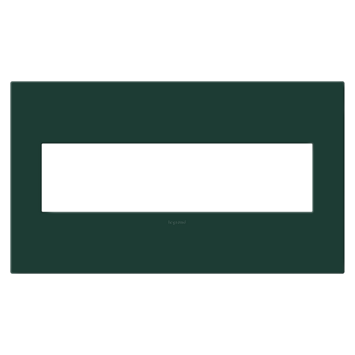 Pass and Seymour Adorne Screwless Wall Plate Painted Plastic 4-Gang Evergreen (AWP4GEG)