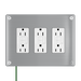 Pass and Seymour Mighty Mac WSP Series Security Wall Plate Decorator Opening 3-Gang 14-Gauge Stainless Steel Brushed Stainless Steel Allen Head Fasteners (WSP63G2PS)