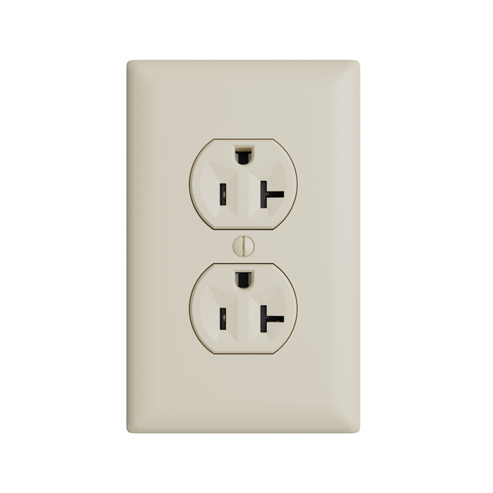 Pass and Seymour Powerhold Duplex Receptacle 20A/125V Ivory (TR20DVSI)