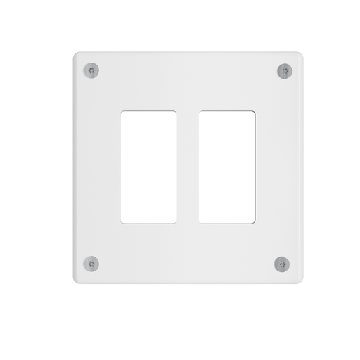 Pass and Seymour Mighty Mac WSP Series Security Wall Plate Decorator Opening 2-Gang 14-Gauge Stainless Steel White Allen Head Fasteners (WSP32G2PS)
