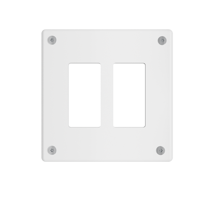 Pass and Seymour Mighty Mac WPP Series Security Wall Plate Decorator Opening 2-Gang 14-Gauge Steel White Torx T-20 Head Fasteners (WPP02G1PS)