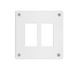 Pass and Seymour Mighty Mac WPP Series Security Wall Plate Decorator Opening 2-Gang 10-Gauge Steel White Allen Head Fasteners (WPPA2G2PS)