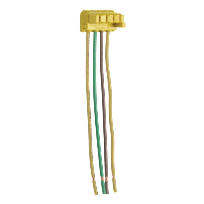 Pass and Seymour Plugtail Connector #12 6 Inch XHHW-2 3W 277V Switch (PTS6STR4277X2)