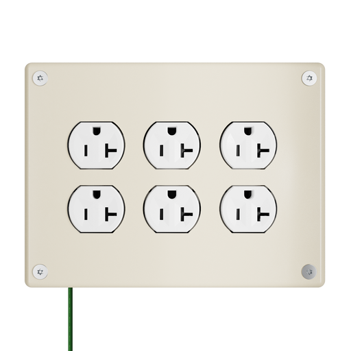 Pass and Seymour Mighty Mac WSP Series Security Wall Plate Duplex Opening 3-Gang 14-Gauge Stainless Steel Ivory Torx T-20 Head Fasteners (WSP33D1IVYPS)