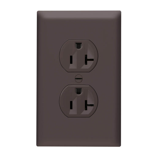 Pass and Seymour Tamper-Resistant Duplex Receptacle 20A 125V Self-Grounding Brown (3232TR20S)