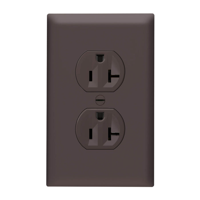 Pass and Seymour Tamper-Resistant Duplex Receptacle 20A 125V Self-Grounding Brown (3232TR20S)
