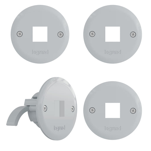 Pass and Seymour Mini Keystone Pass Through Grommet White 4-Pack (HT3401WH4PK)