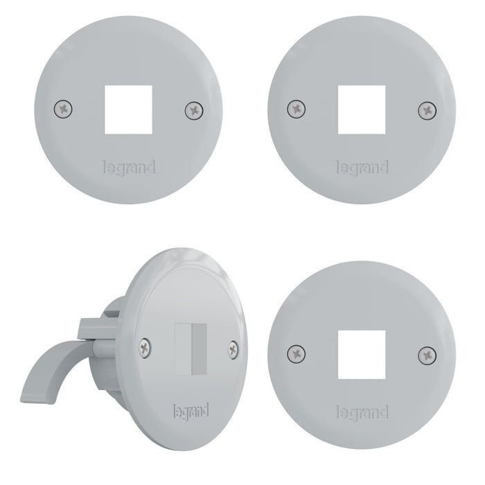 Pass and Seymour Mini Keystone Pass Through Grommet White 4-Pack (HT3401WH4PK)