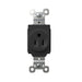 Pass and Seymour Plugtail Receptacle Single 15A 125V Side/Back Wire Black (PT5261BK)