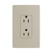 Pass and Seymour Powerhold Decorator Receptacle 15A/125V Ivory (TR26242DVSI)