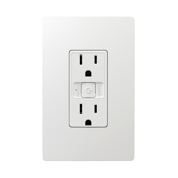 Pass and Seymour Radiant Smart 15A Receptacle With Wi-Fi Matter-Enabled White (WWMRR15WH)
