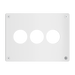 Pass and Seymour Mighty Mac WSP Series Security Wall Plate Round Receptacle Opening 3-Gang 10-Gauge Steel White Allen Head Fasteners (WSPA3N912PS)