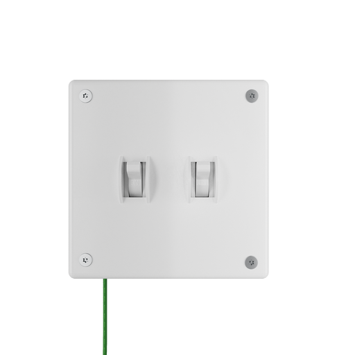 Pass and Seymour Mighty Mac WPP Series Security Wall Plate Switch/Toggle 2-Gang 14-Gauge Stainless Steel White Torx T-20 Head Fasteners (WPP32S1PS)