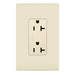 Pass and Seymour Radiant Tamper-Resistant Decor Receptacle 20A 125V Self-Grounding Light Almond (885TR20SLA)