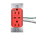 Pass and Seymour 65W Hospital Grade USB Outlet Type C 15A Tamper-Resistant Red (TR15HUSBPD65RED)