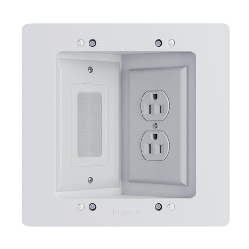 Pass and Seymour Recessed Power And LV Bracket Kit - White (HT2302KWH)