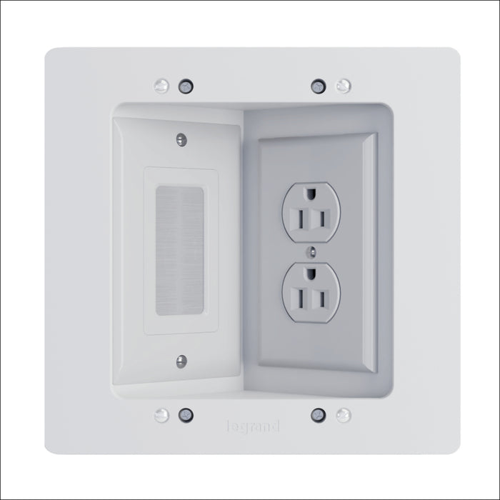 Pass and Seymour Recessed Power And LV Bracket Kit - White (HT2302KWH)