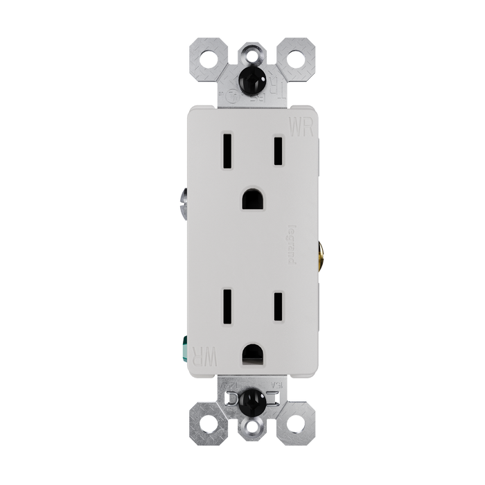 Pass and Seymour Radiant 15A 125V External Pressure Plated Outlet Tamper-Resistant Weather-Resistant Gray (885TREXWRGRY)
