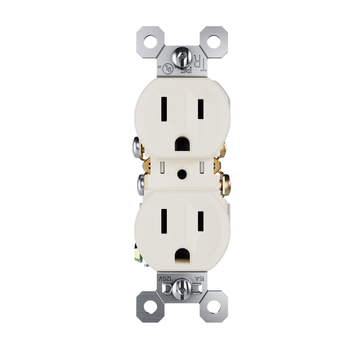 Pass and Seymour Receptacle Tamper-Resistant 15A 125V Back Wire CCA Light Almond (3232TREXLA)