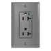 Pass and Seymour Plugtail Tamper-Resistant Decorator Dual Controlled 20A 125V Hospital-Grade Receptacle Gray (PTTR26362HGCDGRY)