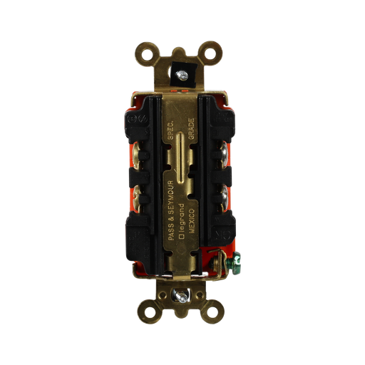 Pass and Seymour Duplex Receptacle Specification Grade Tamper-Resistant 20A 125V Back And Side Wire Orange (TR63OR)