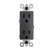 Pass and Seymour Radiant 15A 125V External Pressure Plated Outlet Tamper-Resistant Weather-Resistant Black (885TREXWRBK)