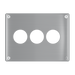 Pass and Seymour Mighty Mac WSP Series Security Wall Plate Round Receptacle Opening 3-Gang 14-Gauge Stainless Steel Brushed Stainless Steel Allen Head Fasteners (WSP63N912PS)