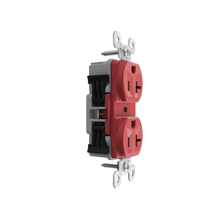 Pass and Seymour Powerhold Duplex Receptacle 20A/125V Red (TR20DVSRED)