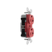 Pass and Seymour Powerhold Duplex Receptacle 20A/125V Red (TR20DVSRED)