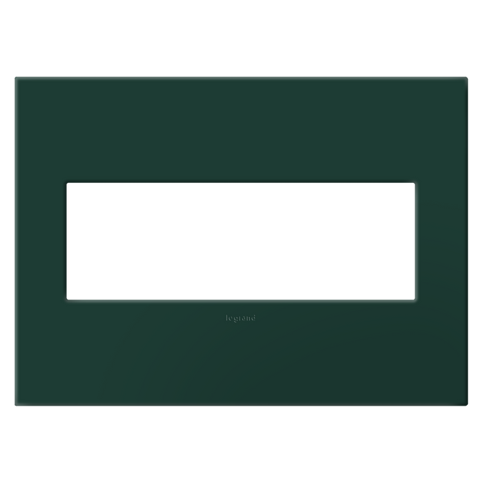 Pass and Seymour Adorne Screwless Wall Plate Painted Plastic 3-Gang Evergreen (AWP3GEG)