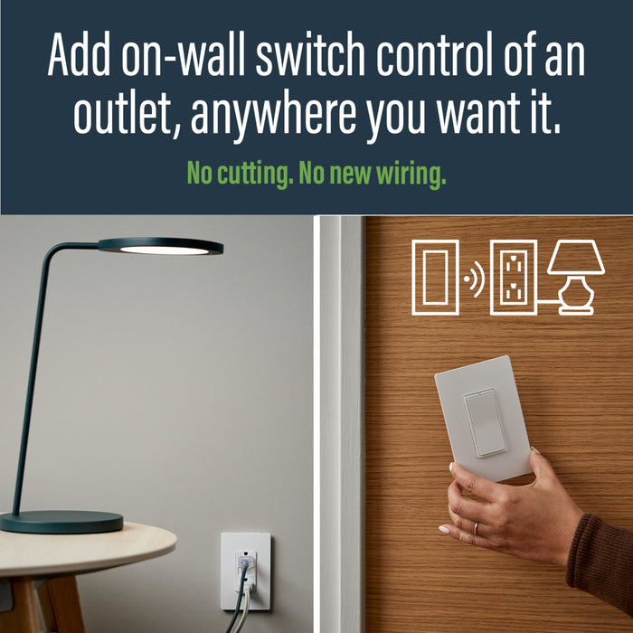 Pass and Seymour Radiant Easy Switched Outlet Kit 15A White (WNREZK15WH)