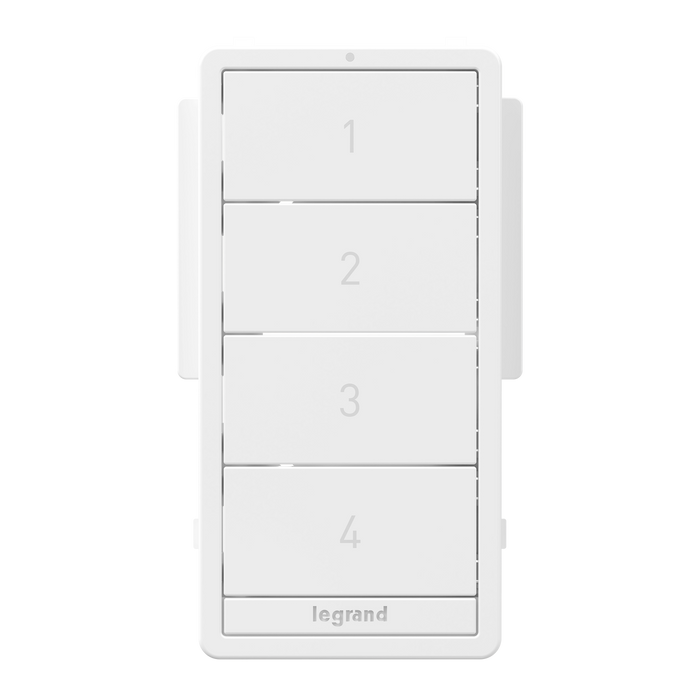 Pass and Seymour Radiant 4-Button Smart Scene Controller Color Change Kit White (WNRCB40CKITWH)