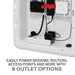 Pass and Seymour 6 Outlet Enclosure Surge Protector With One USB-A and One USB-C Gray/White (AC1062)