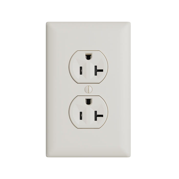 Pass and Seymour Powerhold Duplex Receptacle 20A/125V Light Almond (TR20DVSLA)