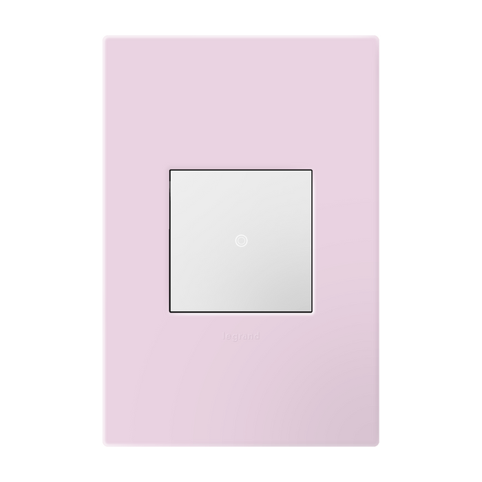 Pass and Seymour Adorne Wall Plate Painted Plastic 1G2 Rosa (AWP1G2RA)