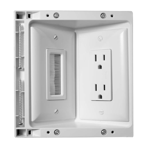 Pass and Seymour Recessed Power And LV Bracket Kit - White (HT2302KWH)