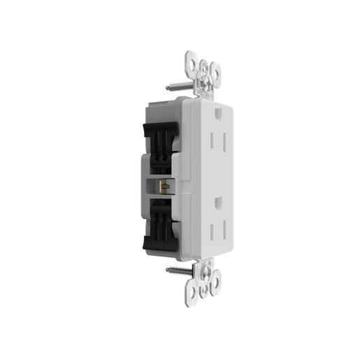 Pass and Seymour Powerhold Decorator Receptacle 15A/125V White (TR26242DVSW)