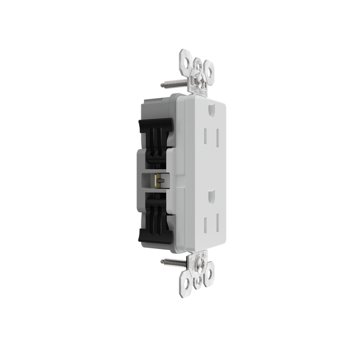 Pass and Seymour Powerhold Decorator Receptacle 15A/125V White (TR26242DVSW)