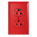 Pass and Seymour Tamper-Resistant Compact Half Controlled Duplex Receptacle 20A 125V Hospital-Grade Red (TR8300HCHRED)