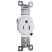 Pass and Seymour Trademaster Residential 15A Single Receptacle White (TR52151W)