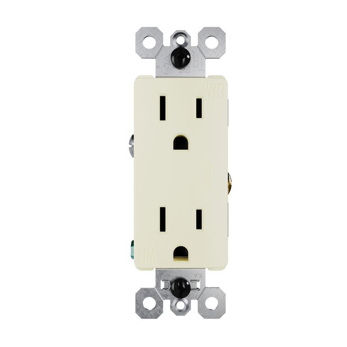 Pass and Seymour Radiant 15A 125V External Pressure Plated Outlet Tamper-Resistant Weather-Resistant Light Almond (885TREXWRLA)